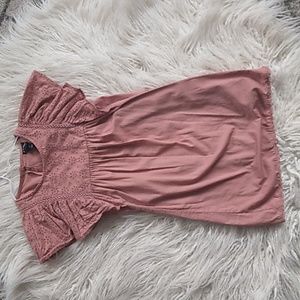 Girls Art class eyelet dress size 5T color mauve